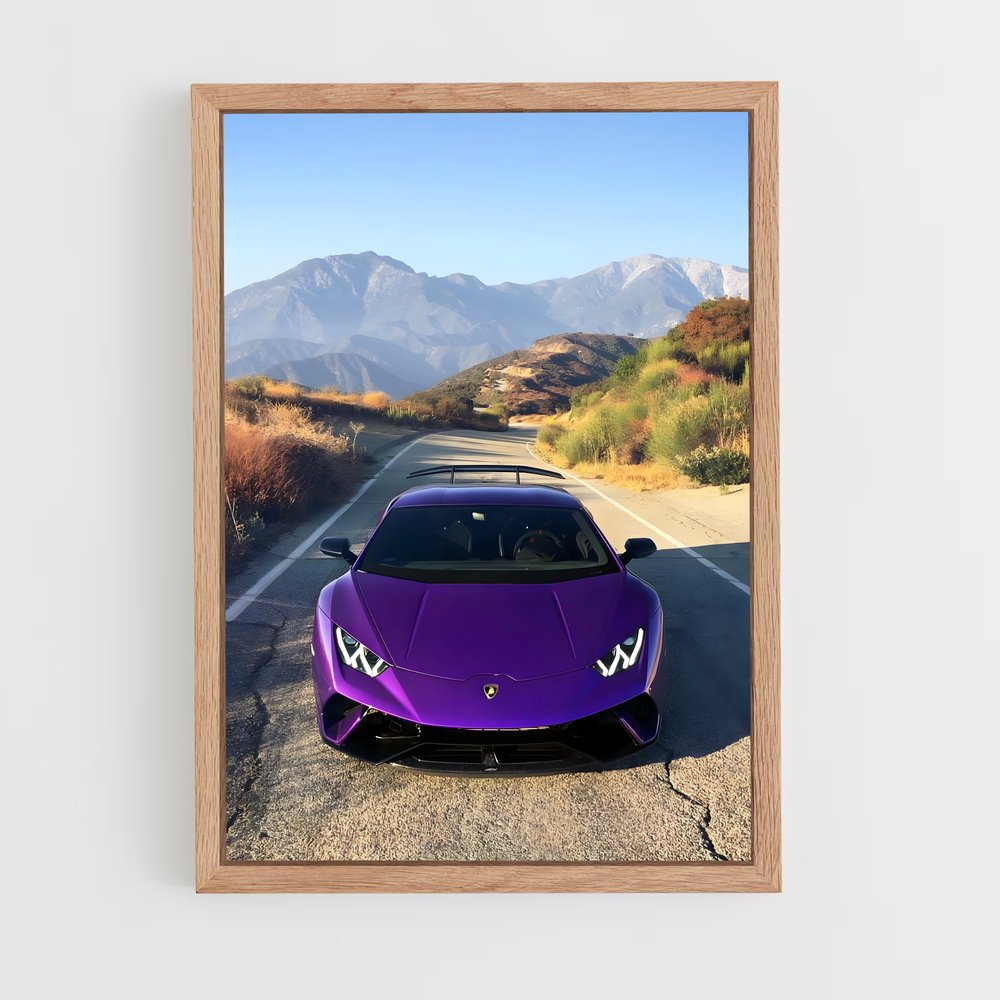 Poster Huracan Violet – affiche Lamborghini (vue 4)